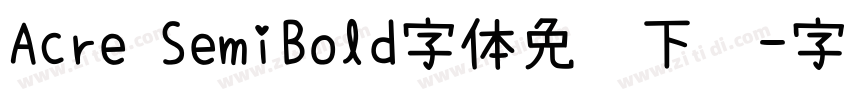 Acre SemiBold字体免费下载字体转换